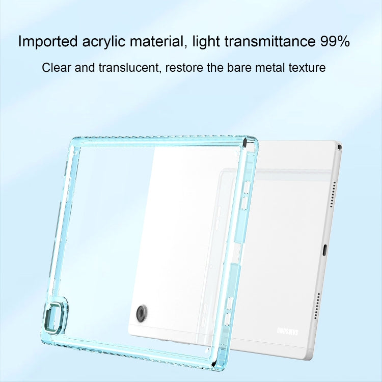 For Samsung Galaxy Tab A8 Clear Acrylic Shockproof Tablet Case(Baby Blue) by bashfashion