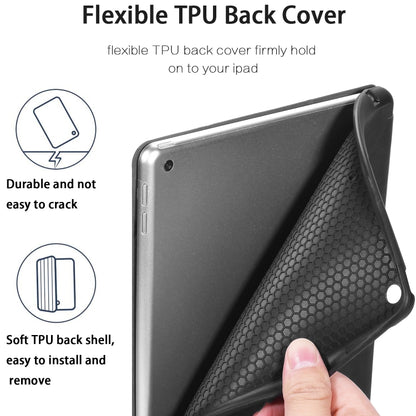 For iPad 10.2 2021 / 2020 / 2019 DG.MING See Series Horizontal Flip Leather Case with Holder & Pen Holder(Black) by DG.MING