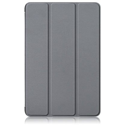 For Samsung Galaxy Tab A9 2023/Tab A11 3-folding Leather Smart Tablet Case(Grey) by bashfashion