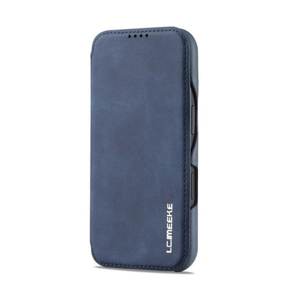 For iPhone 17 LC.IMEEKE Hon Ancient Series Flip Leather Phone Case(Blue) by LC.IMEEKE