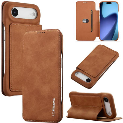 For iPhone Air LC.IMEEKE Hon Ancient Series Flip Leather Phone Case(Brown) by LC.IMEEKE
