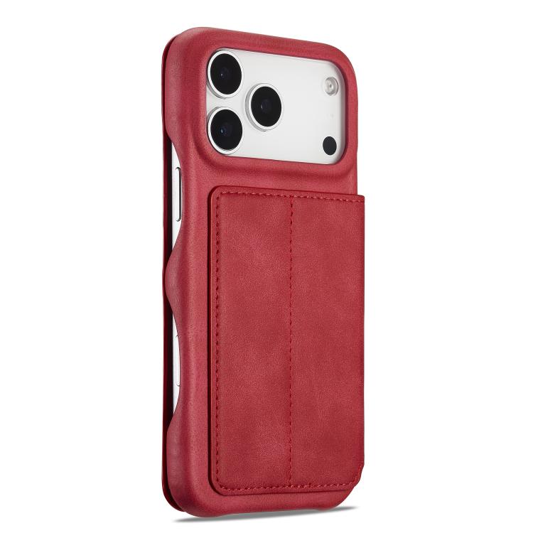 For iPhone 17 Pro LC.IMEEKE Hon Ancient Series Flip Leather Phone Case(Red) by LC.IMEEKE