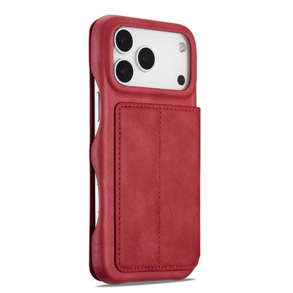 For iPhone 17 Pro LC.IMEEKE Hon Ancient Series Flip Leather Phone Case(Red) by LC.IMEEKE