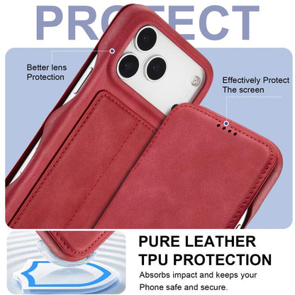 For iPhone 17 Pro LC.IMEEKE Hon Ancient Series Flip Leather Phone Case(Red) by LC.IMEEKE
