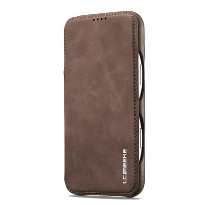 For iPhone 17 Pro LC.IMEEKE Hon Ancient Series Flip Leather Phone Case(Coffee) by LC.IMEEKE