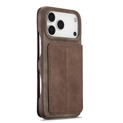 For iPhone 17 Pro LC.IMEEKE Hon Ancient Series Flip Leather Phone Case(Coffee) by LC.IMEEKE