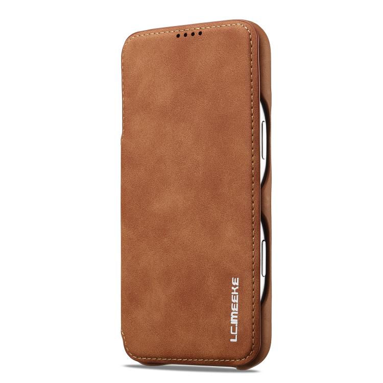 For iPhone 17 Pro LC.IMEEKE Hon Ancient Series Flip Leather Phone Case(Brown) by LC.IMEEKE