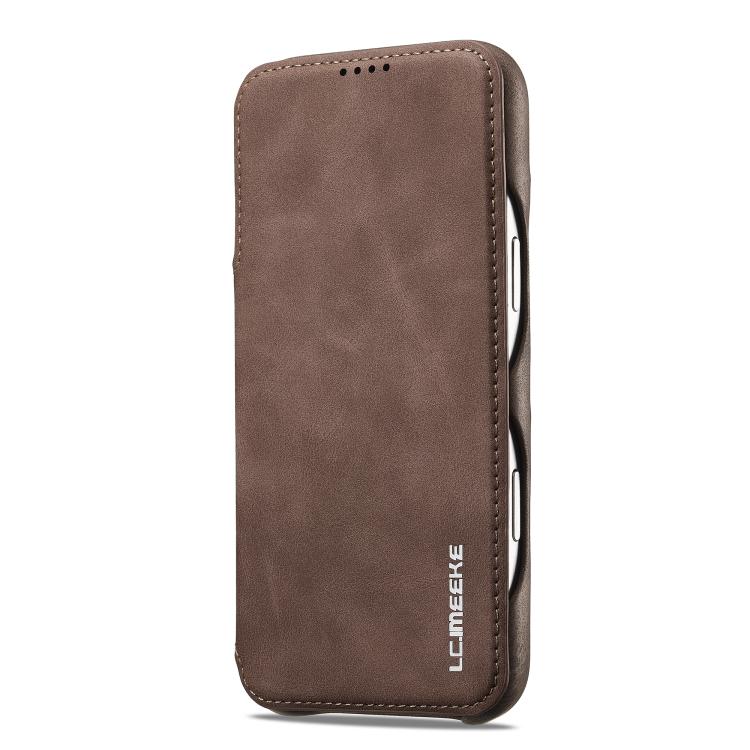 For iPhone 17 Pro Max LC.IMEEKE Hon Ancient Series Flip Leather Phone Case(Coffee) by LC.IMEEKE