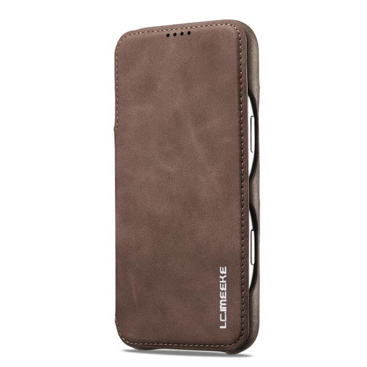 For iPhone 17 Pro Max LC.IMEEKE Hon Ancient Series Flip Leather Phone Case(Coffee) by LC.IMEEKE