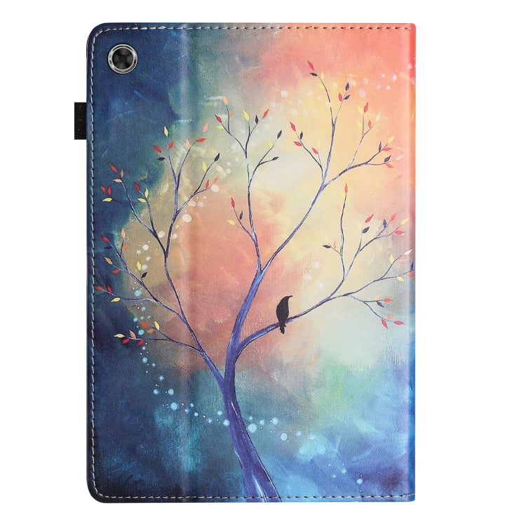 For Samsung Galaxy Tab A8 10.5 2021 Sewing Litchi Texture Smart Leather Tablet Case(Oil Painting Tree) by bashfashion