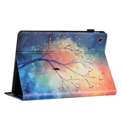 For Samsung Galaxy Tab A11+ / A9+ Sewing Litchi Texture Smart Leather Tablet Case(Oil Painting Tree) by bashfashion