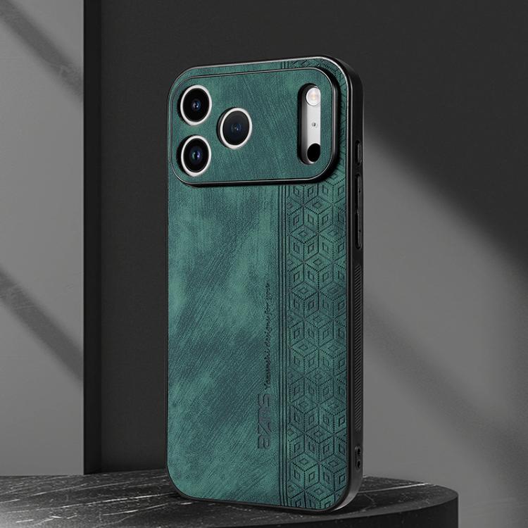 For iPhone 17 Pro Max AZNS 3D Embossed Skin Feel Phone Case(Dark Green) by AZNS