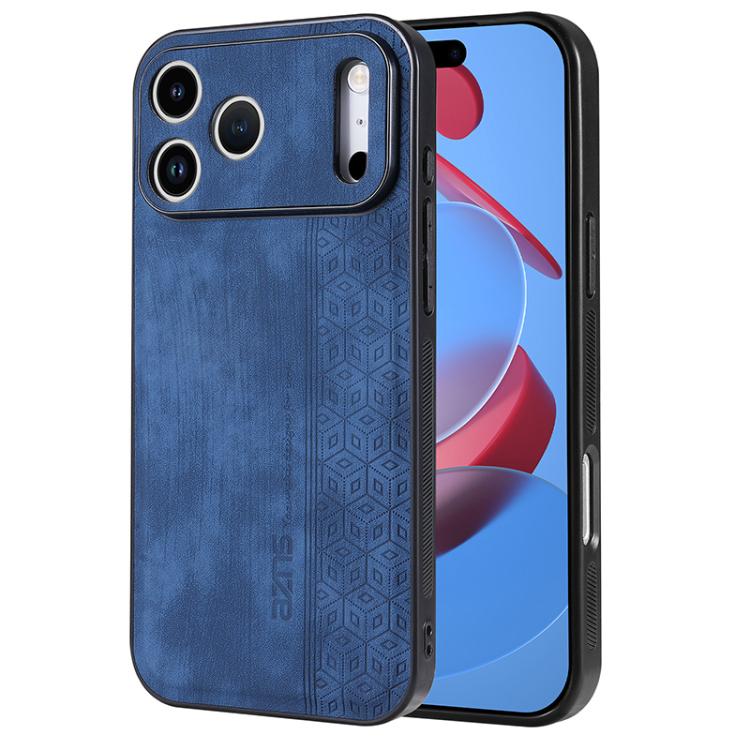 For iPhone 17 Pro Max AZNS 3D Embossed Skin Feel Phone Case(Sapphire Blue) by AZNS