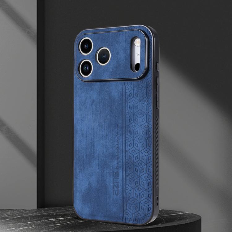 For iPhone 17 Pro Max AZNS 3D Embossed Skin Feel Phone Case(Sapphire Blue) by AZNS