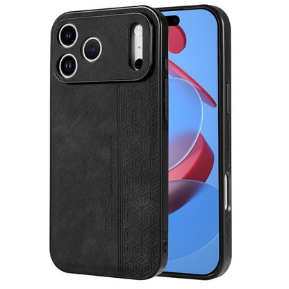 For iPhone 17 Pro AZNS 3D Embossed Skin Feel Phone Case(Black) by AZNS