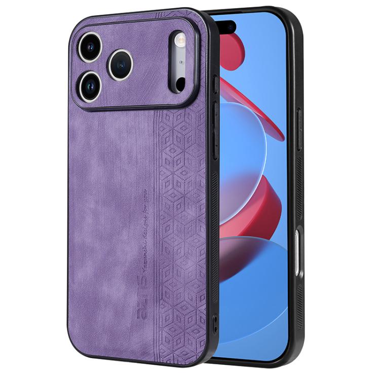 For iPhone 17 Pro AZNS 3D Embossed Skin Feel Phone Case(Purple) by AZNS