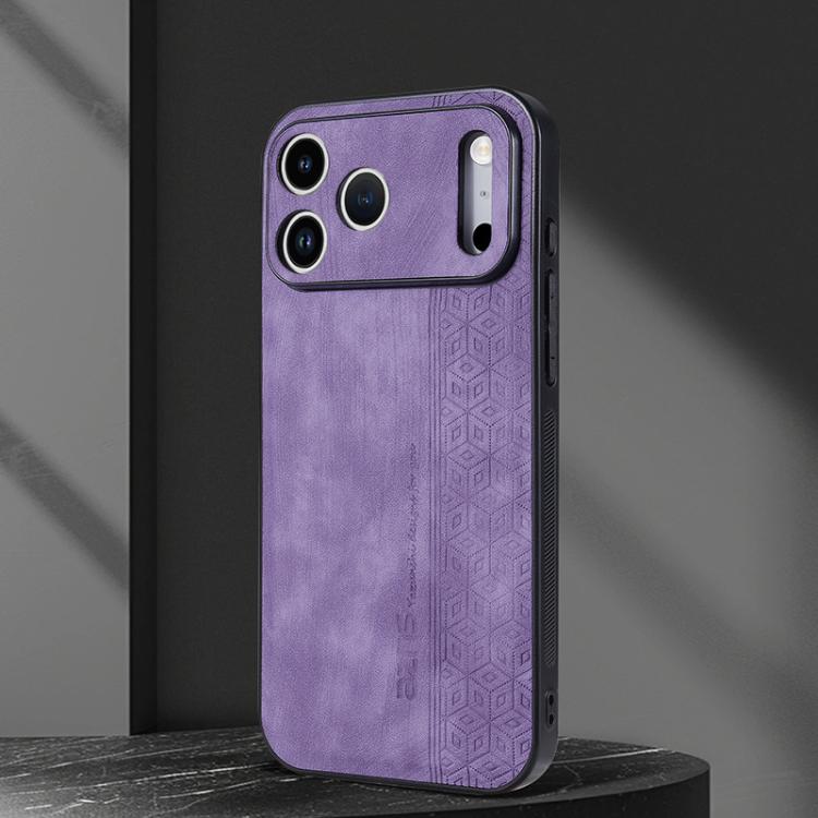 For iPhone 17 Pro AZNS 3D Embossed Skin Feel Phone Case(Purple) by AZNS