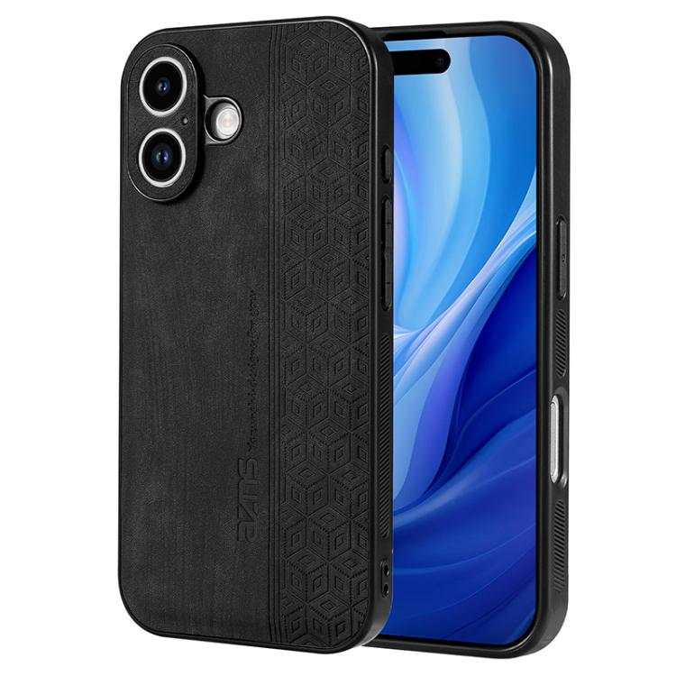 For iPhone 17 AZNS 3D Embossed Skin Feel Phone Case(Black) by AZNS