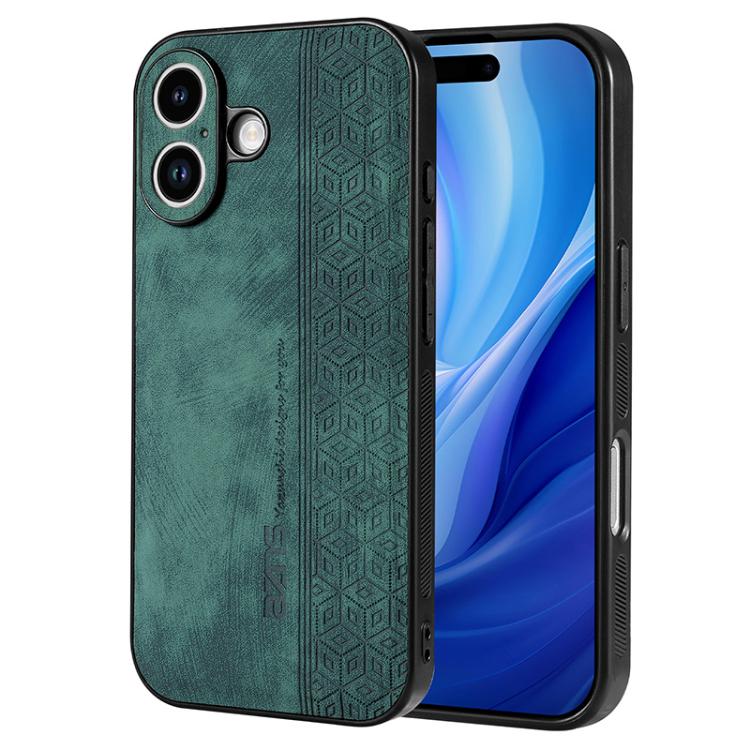 For iPhone 17 AZNS 3D Embossed Skin Feel Phone Case(Dark Green) by AZNS