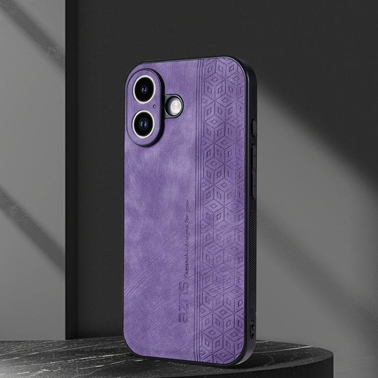 For iPhone 17 AZNS 3D Embossed Skin Feel Phone Case(Purple) by AZNS