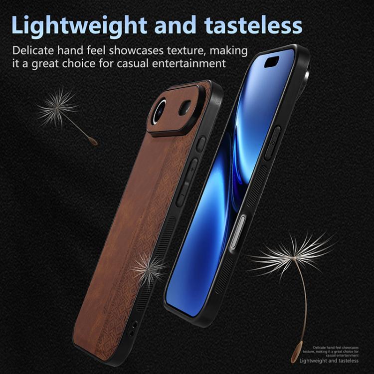 For iPhone Air AZNS 3D Embossed Skin Feel Phone Case(Black) by AZNS