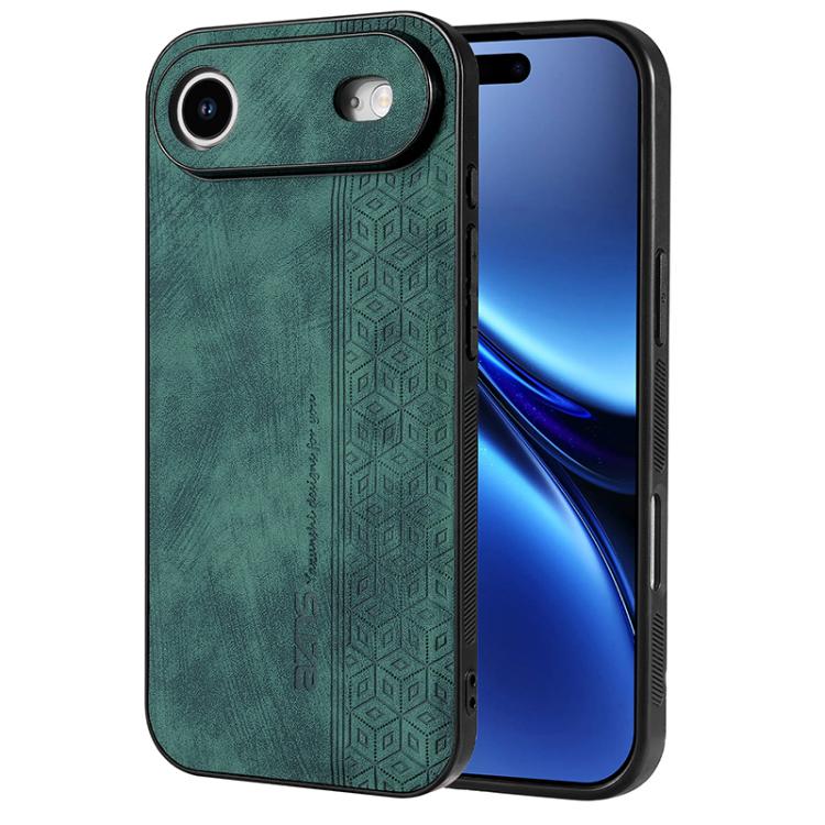 For iPhone Air AZNS 3D Embossed Skin Feel Phone Case(Dark Green) by AZNS