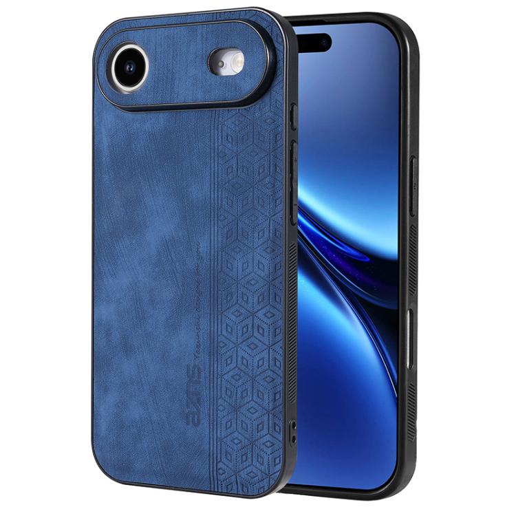 For iPhone Air AZNS 3D Embossed Skin Feel Phone Case(Sapphire Blue) by AZNS
