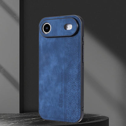For iPhone Air AZNS 3D Embossed Skin Feel Phone Case(Sapphire Blue) by AZNS