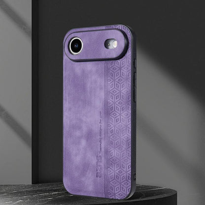 For iPhone Air AZNS 3D Embossed Skin Feel Phone Case(Purple) by AZNS
