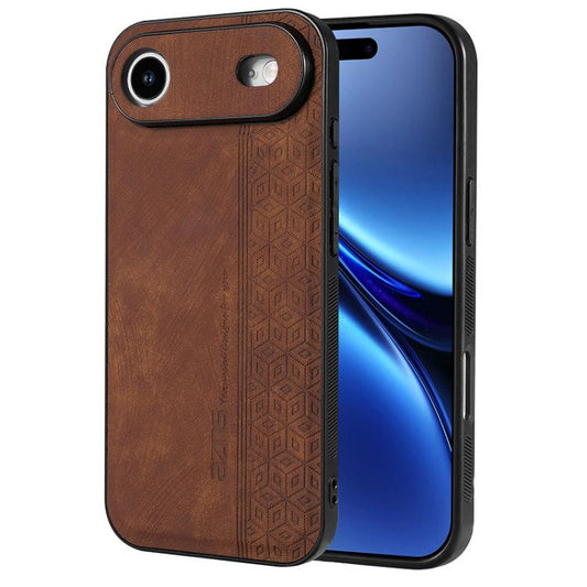 For iPhone Air AZNS 3D Embossed Skin Feel Phone Case(Brown) by AZNS