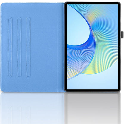 For Samsung Galaxy Tab S9 FE / S9 X510 Tree Life Embossed Rotation Leather Smart Tablet Case(Blue) by bashfashion