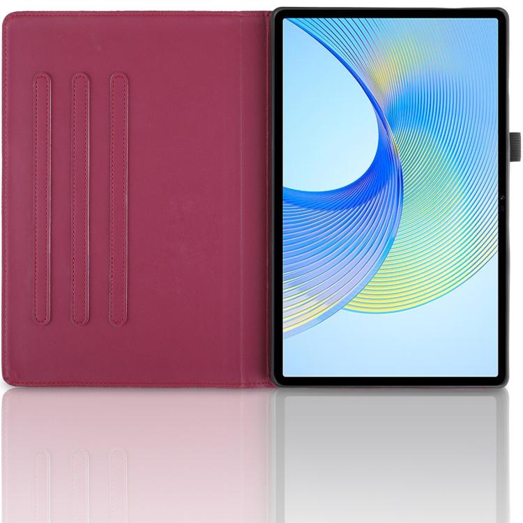 For Samsung Galaxy Tab S10 FE+ Tree Life Embossed Rotation Leather Smart Tablet Case(Red) by bashfashion