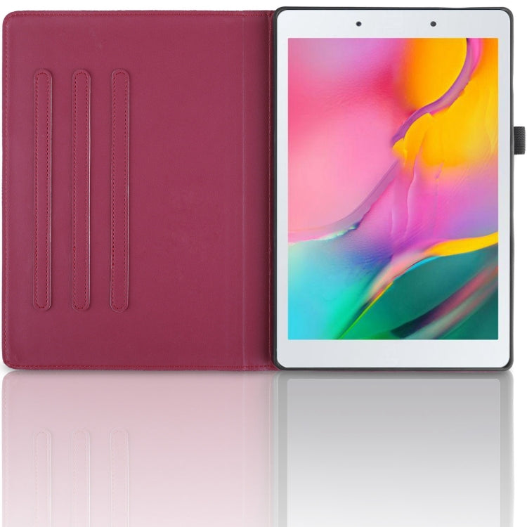 For Samsung Galaxy Tab A 8.0 2019 / T290 Tree Life Embossed Rotation Leather Tablet Case(Red) by bashfashion