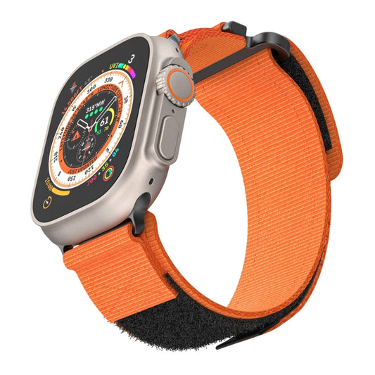 For Apple Watch SE 2022 44mm AW Nylon Two-Section Watch Band(Orange) by bashfashion