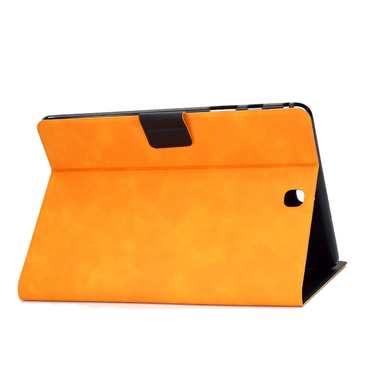 For Samsung Galaxy Tab A 9.7 T550/T555C Cowhide Texture Horizontal Flip Leather Case with Holder & Card Slots & Sleep / Wake-up Function(Khaki) by bashfashion