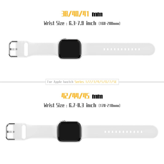 For Apple Watch Ultra 49mm Pin Buckle Silicone Watch Band(White) by bashfashion