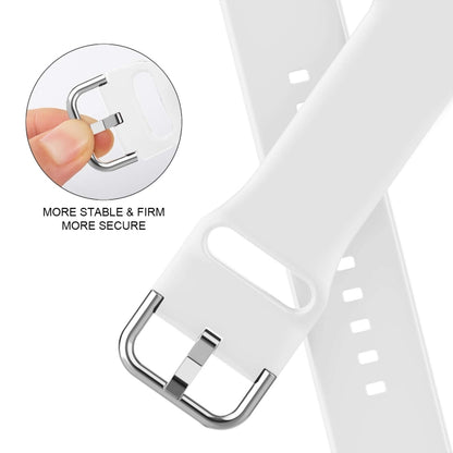 For Apple Watch Ultra 49mm Pin Buckle Silicone Watch Band(White) by bashfashion