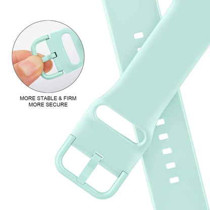 For Apple Watch Ultra 49mm Pin Buckle Silicone Watch Band(Mint Green) by bashfashion