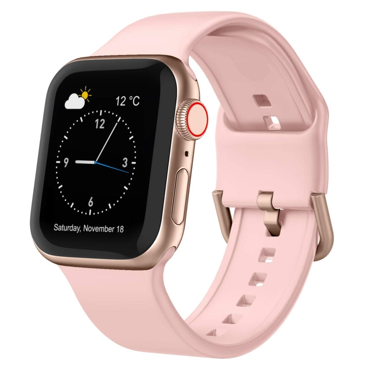 For Apple Watch Ultra 49mm Pin Buckle Silicone Watch Band(Pink) by bashfashion