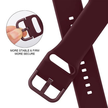For Apple Watch Ultra 49mm Pin Buckle Silicone Watch Band(Wine Red) by bashfashion