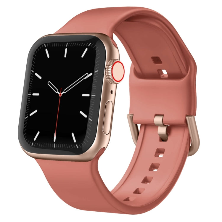 For Apple Watch Ultra 49mm Pin Buckle Silicone Watch Band(Coral) by bashfashion