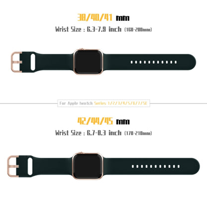 For Apple Watch Ultra 49mm Pin Buckle Silicone Watch Band(Dark Green) by bashfashion