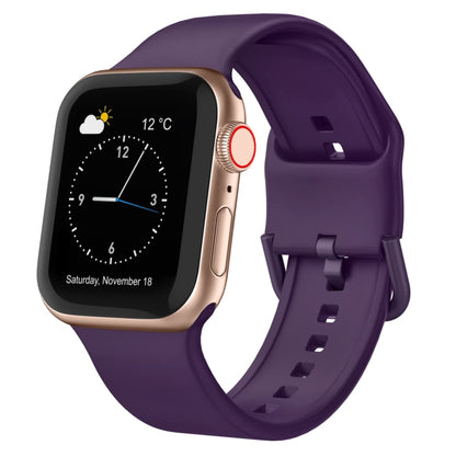 For Apple Watch Ultra 49mm Pin Buckle Silicone Watch Band(Dark Purple) by bashfashion