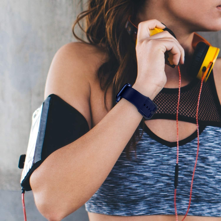 For Apple Watch Ultra 49mm Pin Buckle Silicone Watch Band(Midnight Blue) by bashfashion