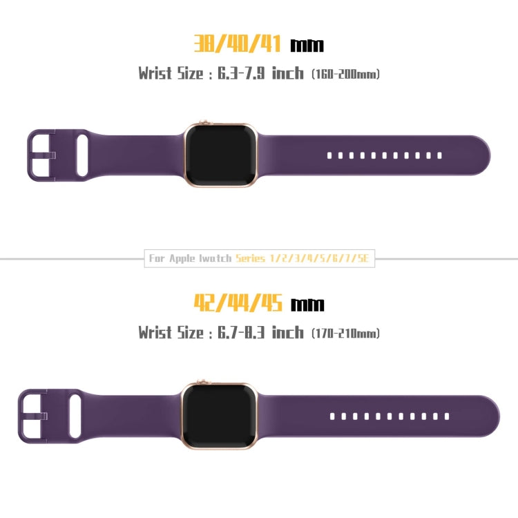 For Apple Watch Series 2 42mm Pin Buckle Silicone Watch Band(Dark Purple) by bashfashion