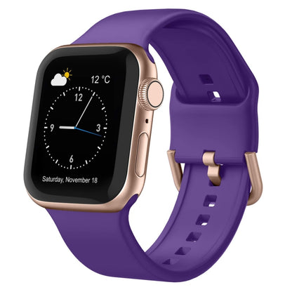 For Apple Watch Ultra 2 49mm Pin Buckle Silicone Watch Band(Purple) by bashfashion