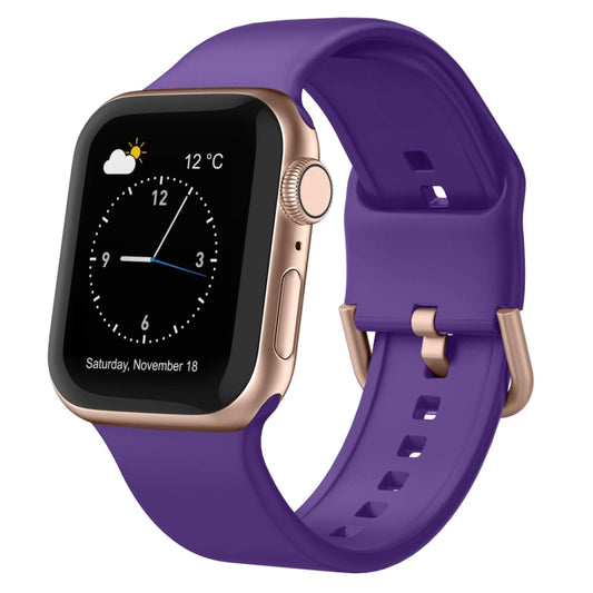 For Apple Watch Ultra 2 49mm Pin Buckle Silicone Watch Band(Purple) by bashfashion