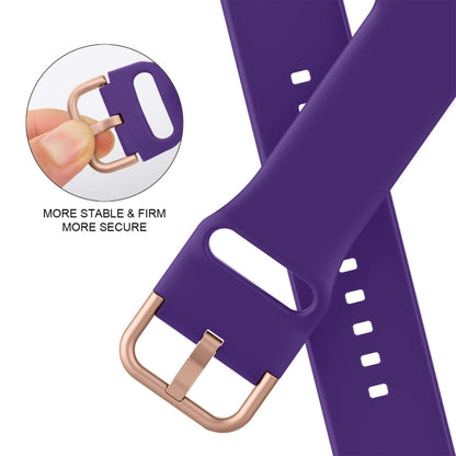For Apple Watch Ultra 2 49mm Pin Buckle Silicone Watch Band(Purple) by bashfashion