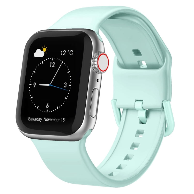 For Apple Watch Ultra 2 49mm Pin Buckle Silicone Watch Band(Mint Green) by bashfashion