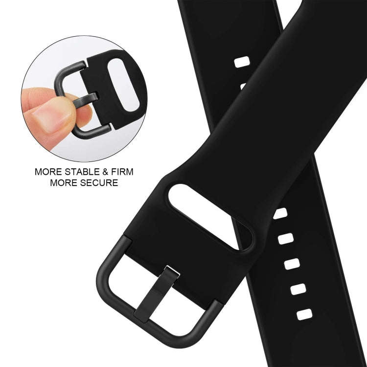 For Apple Watch Ultra 2 49mm Pin Buckle Silicone Watch Band(Black) by bashfashion